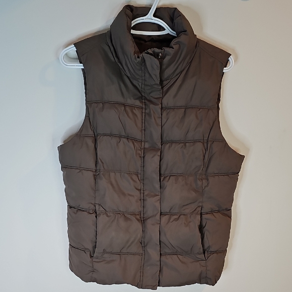 GAP Large Brown Puffer Vest - Picture 1 of 5